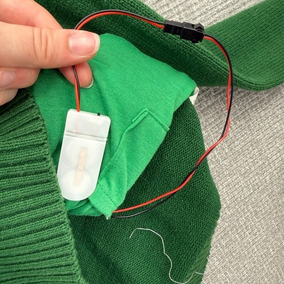 imagin8 Unicorn Christmas Sweater Women Medium Green Red Holiday Ugly Sweater - Picture 8 of 11